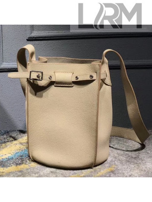 Celine Big Bag Bucket Bag With Long Strap in Grained Calfskin Beige 2018