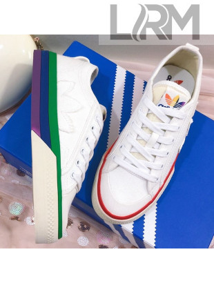 Adidas Clover Fabric Asymmetric Rainbow Sneakers White 2019