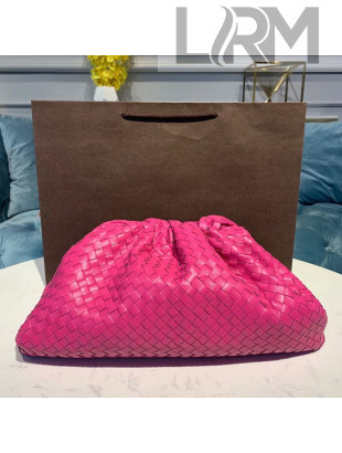 Bottega Veneta LargeThe Pouch Oversized Clutch in Woven Lambskin Pink 2019