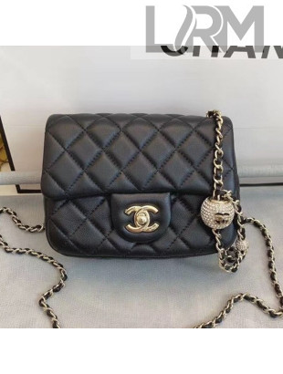 Chanel Quilted Leather Flap Bag with Crystal Ball AS1786 Black 2020