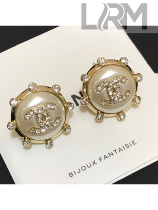 Chanel Stud Earrings Gold 2021 082530