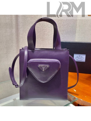 Prada Nappa Leather Tote Bag 1BG418 Purple 2021