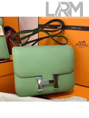 Hermes 18cm Constance Bag in Original Epsom Leather Green/Silver 2020