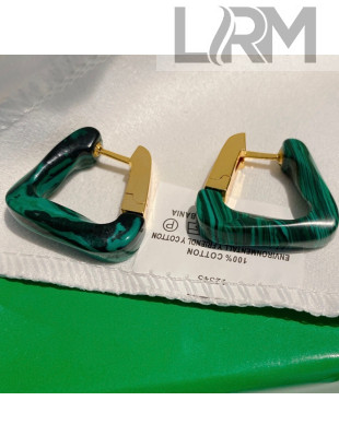 Bottega Veneta Trapezoid Earrings Green 2021 082535