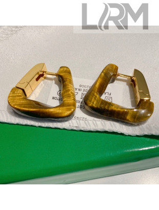 Bottega Veneta Trapezoid Earrings Gold 2021 082536