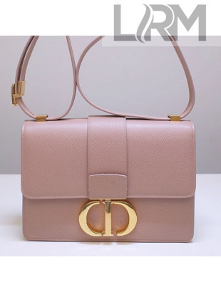Dior 30 Montaigne CD Flap Bag in Grained Calfskin Light Pink 2019