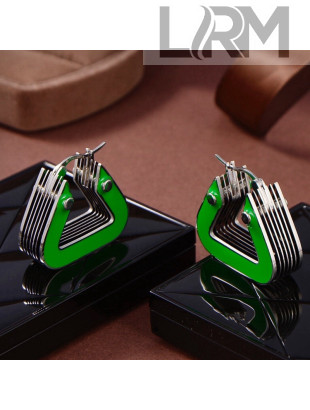 Bottega Veneta Triangle Earrings Green 2021