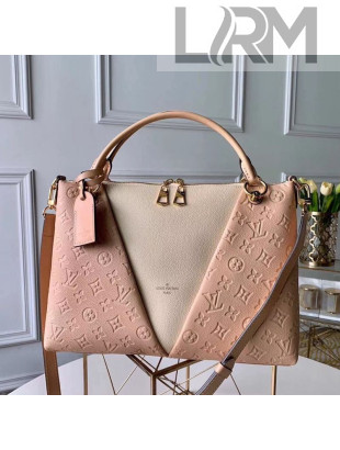 Louis Vuitton V Tote MM Embossed Monogram Leather M44422 Pink 2019