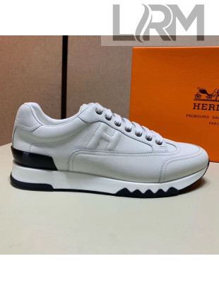 Hermes Men's Parfums Calfskin Sneaker White 2019