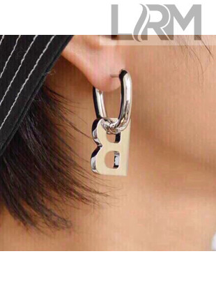 Balenciaga B Earrings Silver 2021 100844