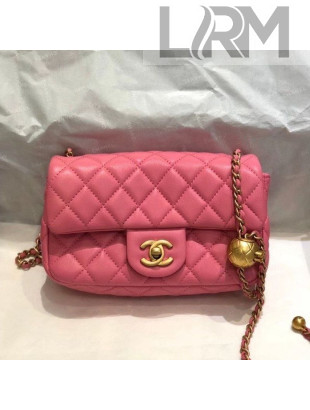 Chanel Lambskin & Gold-Tone Metal Flap Bag AS1787 Pink 2020 TOP