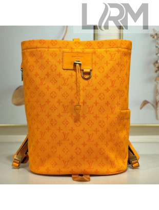 Louis Vuitton Men's Monogram Denim Chalk Backpack M44617 Yellow 2019