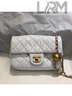 Chanel Lambskin & Gold-Tone Metal Flap Bag AS1787 White 2020 TOP