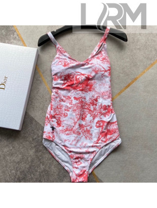 Dior One-Piece Swimwear DS19 Red 2021