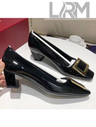 Roger Vivier Belle Vivier Pumps in Patent Leather With 4.5cm Heel Black 2020