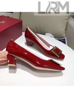 Roger Vivier Belle Vivier Pumps in Patent Leather With 4.5cm Heel Red 2020