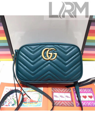 Gucci GG Marmont Matelassé Small Camera Shoulder Bag 447632 Green 2017