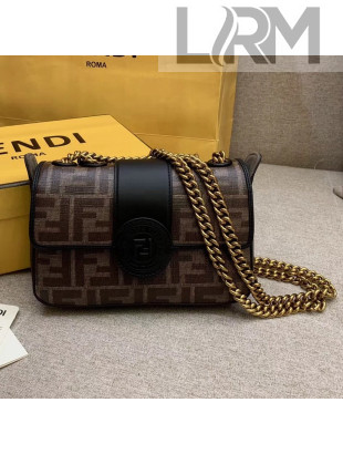 Fendi Leather and Fabric Mini Double F Bag Black 2018