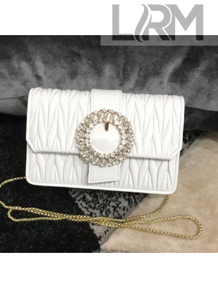 Miu Miu Matelasse Nappa Leather Mini Bag 5BH095 White 2021