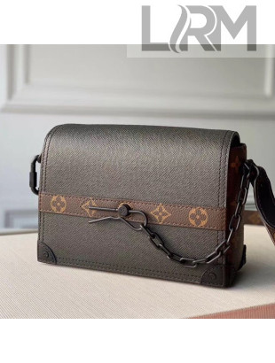 Louis Vuitton Men's Saffiano Calfskin Box Crossbody Bag M30717 Black 2020