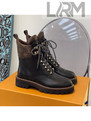 Louis Vuitton Territory Flat Range Leather and Monogram Short Boots Black 2021