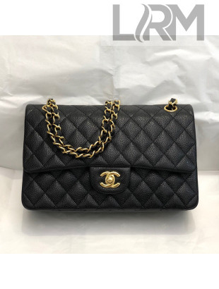 Chanel Quilted Big Grained Calfskin Medium Classic Flap Bag A01112 Black/Gold 024 2021 