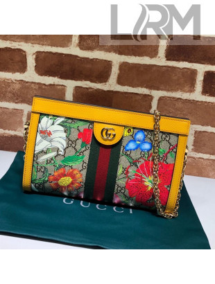 Gucci Ophidia GG Flora Small Shoulder Bag 503877 Yellow 2020