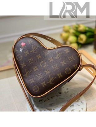 Louis Vuitton Game On Coeur Heart Shaped Bag in Brown Monogram Canvas M57456 2020