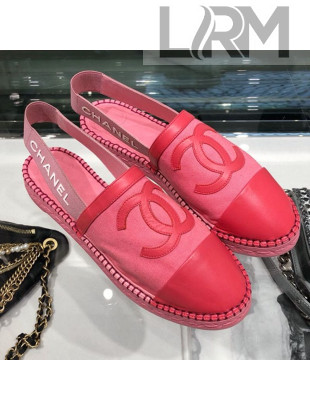 Chanel Slingback Espadrilles G34817 Pink 2019