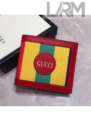 Gucci Baiadera Stripe Canvas Bi-bold Wallet 625600 Multicolor 2020