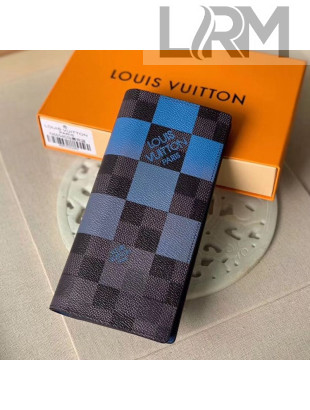 Louis Vuitton Men's Brazza Wallet in Blue Damier Giant Canvas N40415 2020