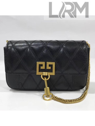 Givenchy Mini Pocket Bag in Diamond Quilted Leather Black 2018