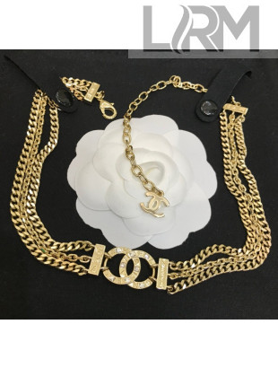 Chanel Chains Chocker Necklace CH21041602 Gold 2021