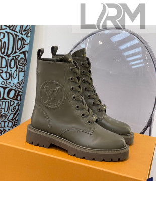 Louis Vuitton Territory Flat Range Calfskin Short Boots All Green 2021