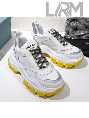Prada Block Sneakers White/Silver/Yellow 2020
