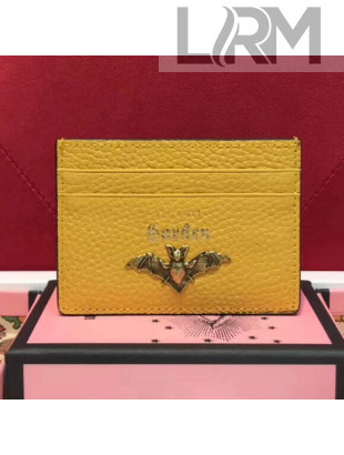 Gucci Garden Leather Card Case 319798 Yellow 2018