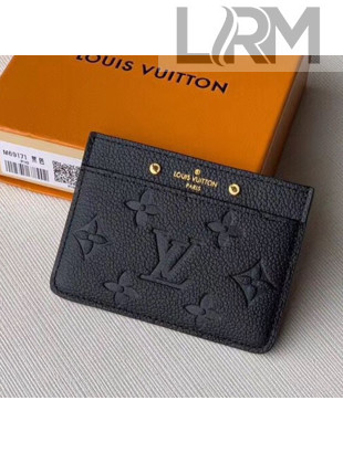 Louis Vuitton Card Holder in Black Monogram Leather M69171 2020