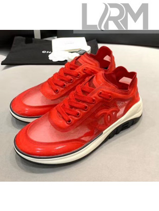 Chanel Classic Mesh Sneaker Red 2020