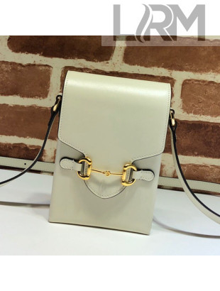 Gucci Horsebit 1955 Vertical Mini Bag 625615 White 2020