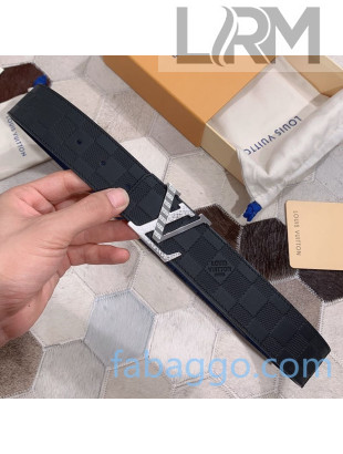 Louis Vuitton Black Damier Leather Belt 40mm with LV Buckle 2020
