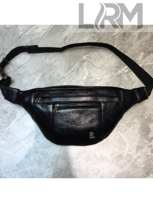 Balenciaga Balen Belt Bag in Nappa Calfskin Black 2019