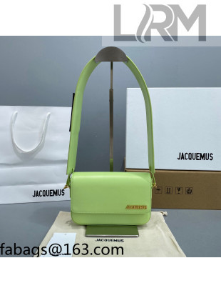 Jacquemus Le Carinu Leather Small Square Bag Light Green 2021