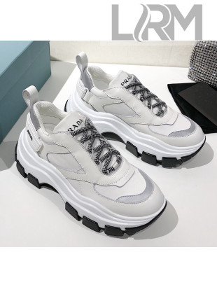Prada Block Sneakers Silver/White/Black 2020
