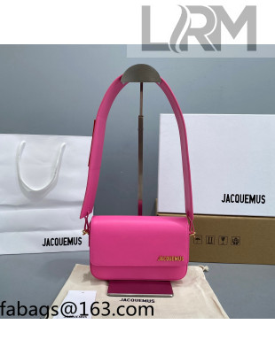 Jacquemus Le Carinu Leather Small Square Bag Pink 2021