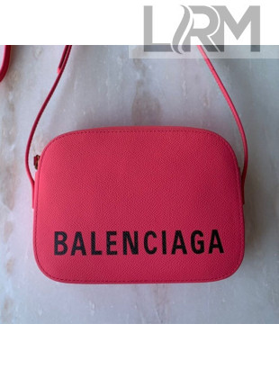 Balenciaga Ville Camera Bag in Grained Leather Pink 2019