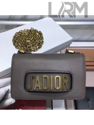 Dior Mini J'adior Flap Bag In Calfskin Grey 2018