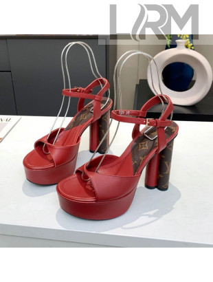 Louis Vuitton Podium Platform Sandal Red 2021