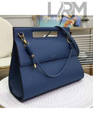 Givenchy Large Whip Top Handle Bag in Smooth Leather Blue 2019