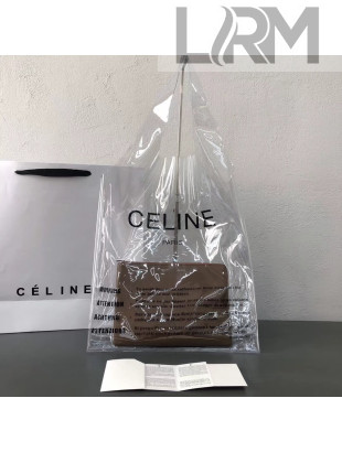 Celine Hyaline PVC Large Shopping Bag With a Leather Pouch Brown2018