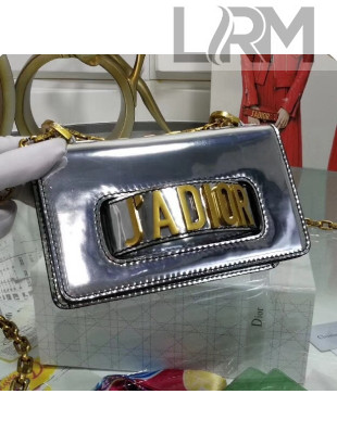 Dior Mini J'adior Flap Bag In Metallic Mirror Calfskin Silver Summer 2018